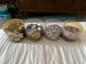 Lot of 4 Bead Design Co. Super Value Pack Craft Beads and Rhinestones